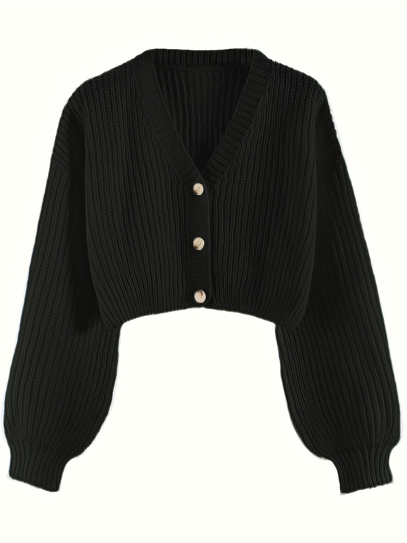 Knit Cardigan with Contrasting Buttons