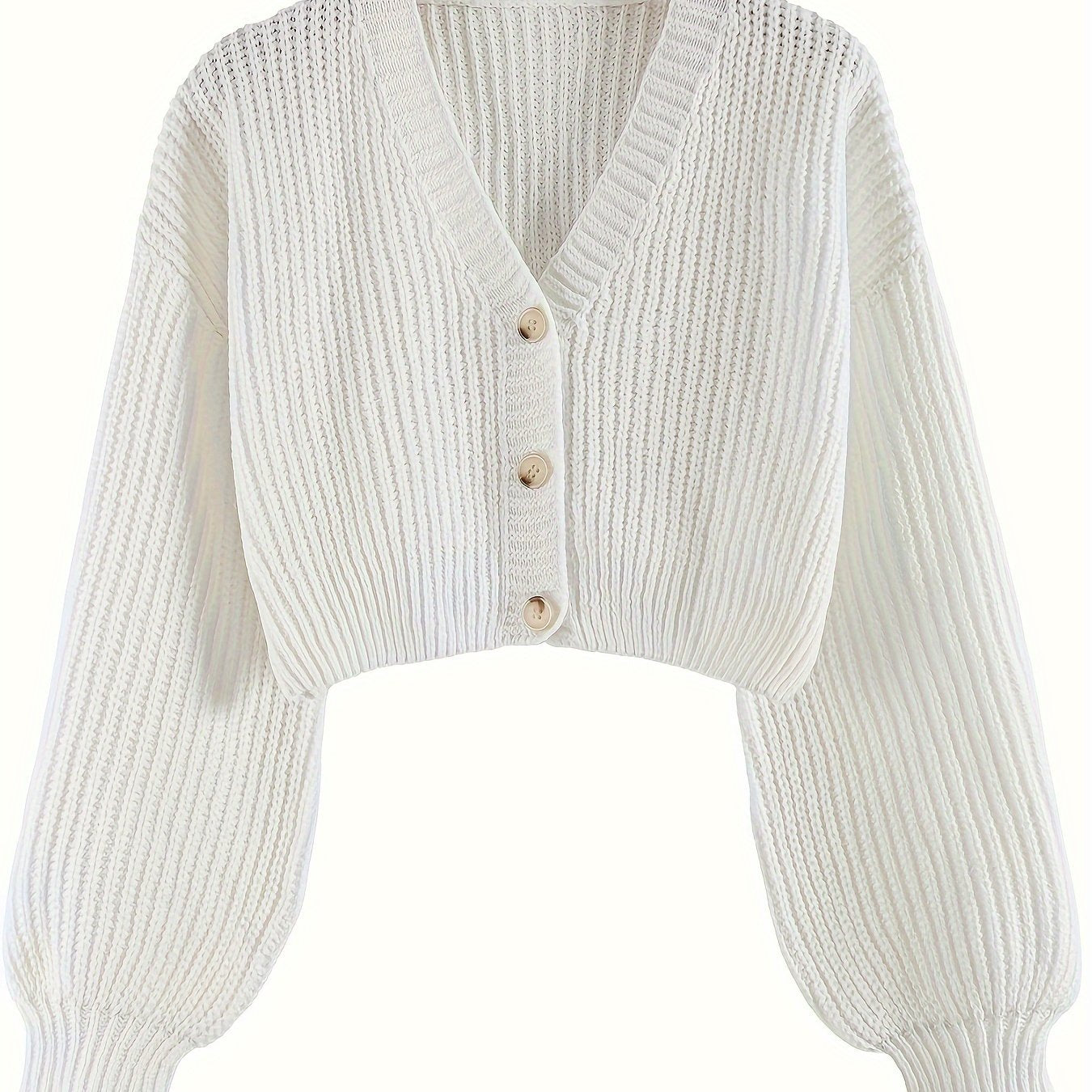 Knit Cardigan with Contrasting Buttons