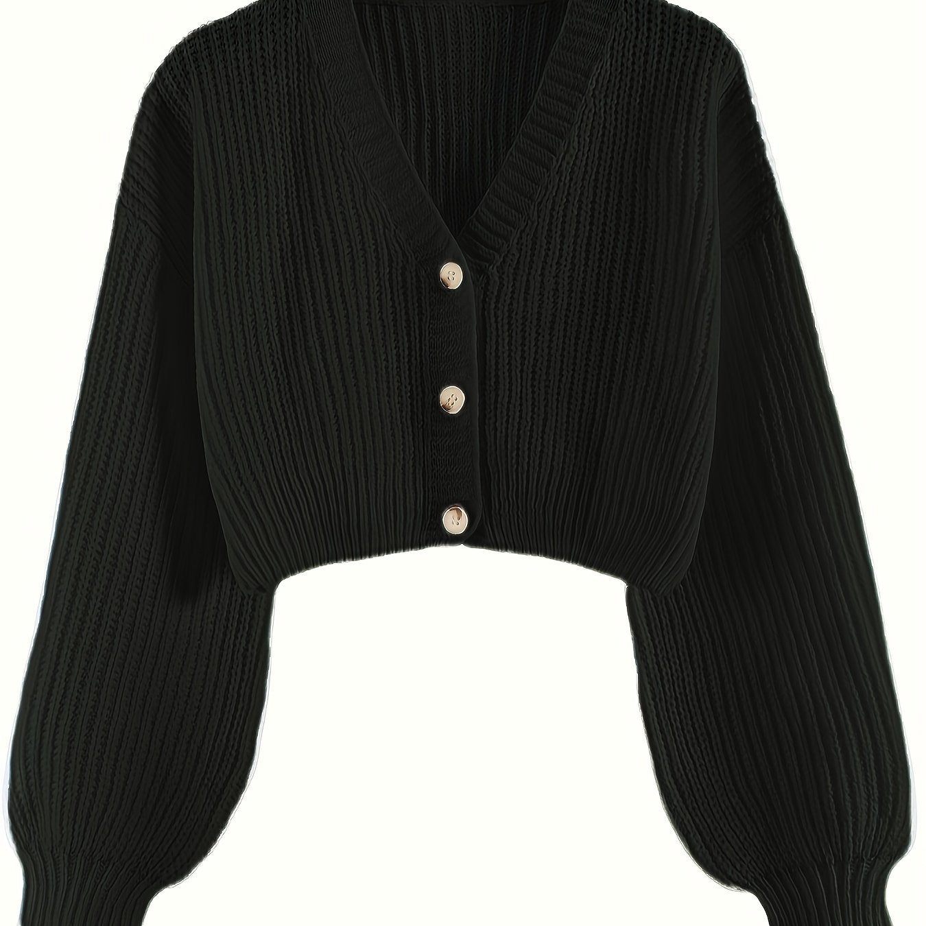 Knit Cardigan with Contrasting Buttons