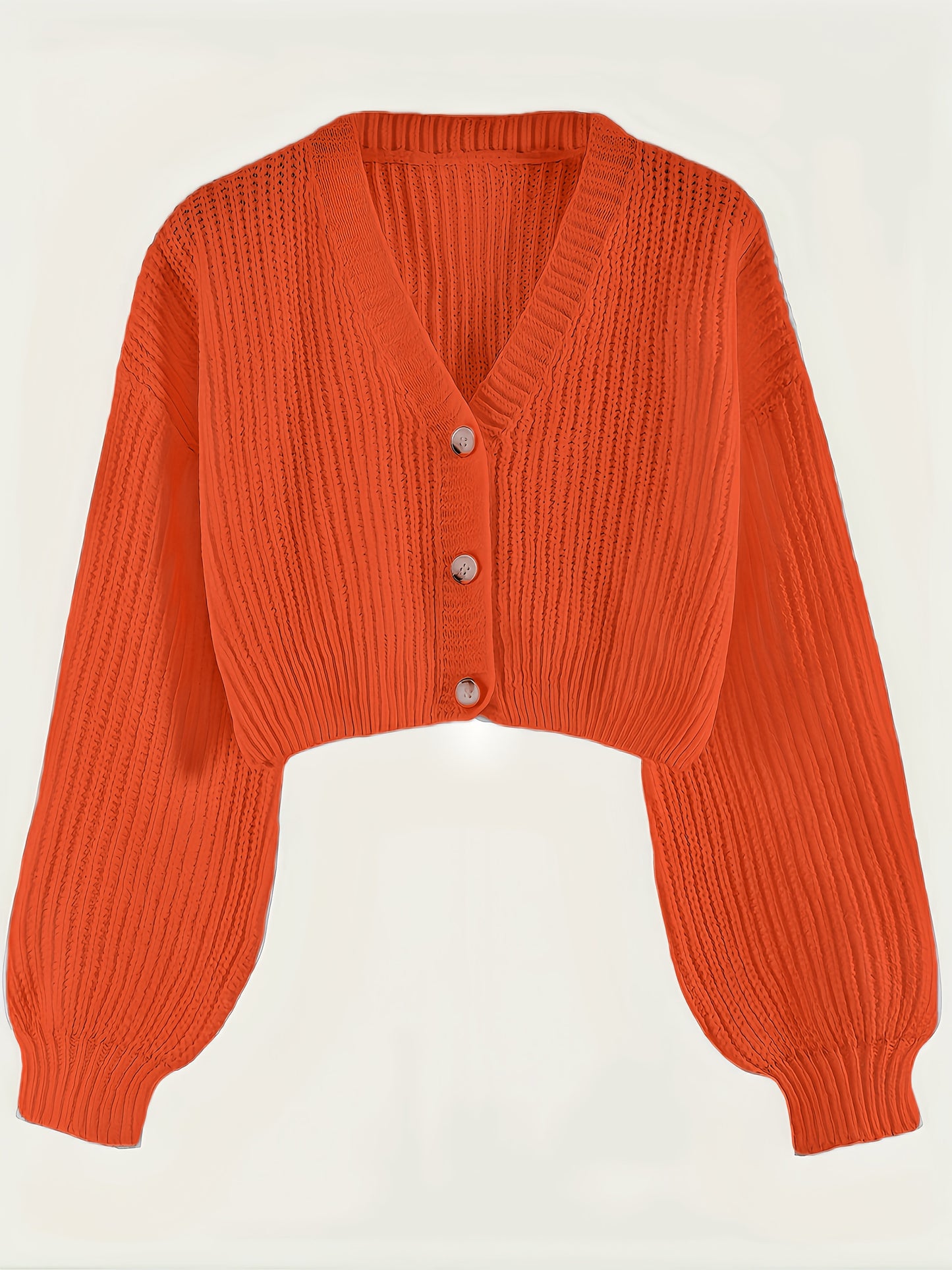 Knit Cardigan with Contrasting Buttons