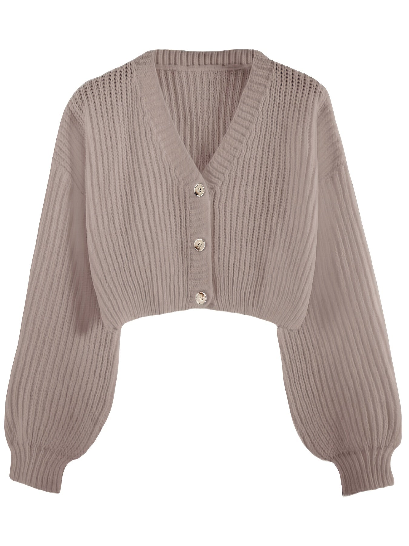 Knit Cardigan with Contrasting Buttons