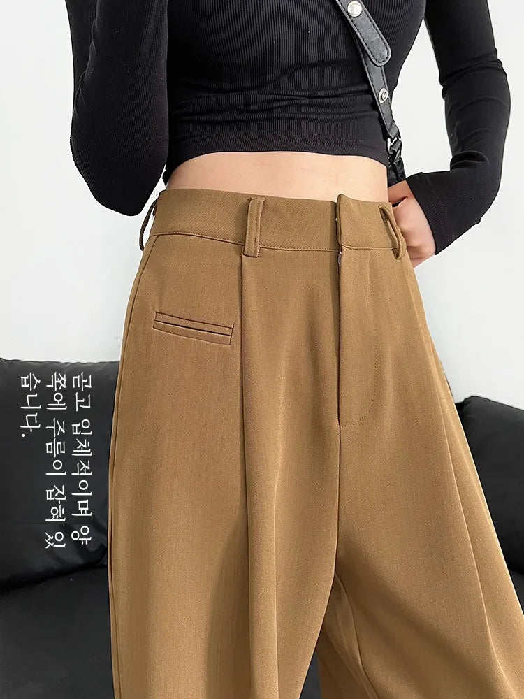 Women's Trousers Casual Straight wide leg